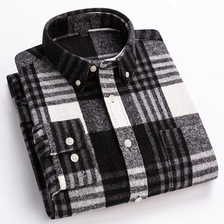 Classic plaid long-sleeve everyday shirt for men | Essentiel Theodore -5