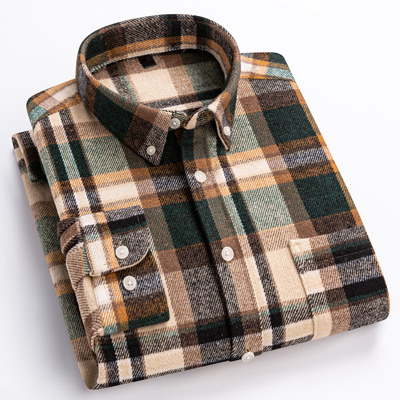 Classic plaid long-sleeve everyday shirt for men | Essentiel Theodore -6