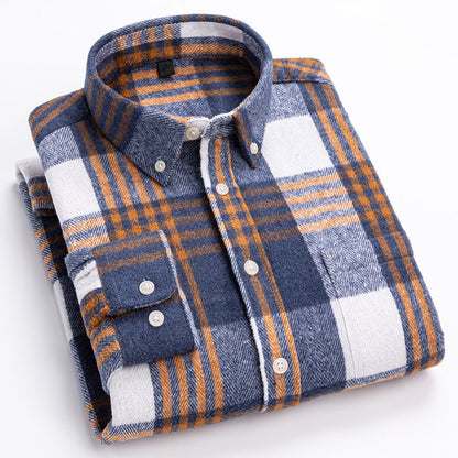 Classic plaid long-sleeve everyday shirt for men | Essentiel Theodore -4
