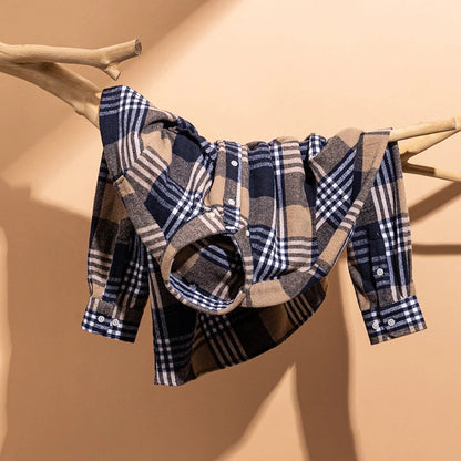 Classic plaid long-sleeve everyday shirt for men | Essentiel Theodore -7