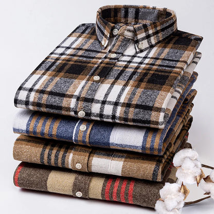 Classic plaid long-sleeve everyday shirt for men | Essentiel Theodore -8