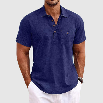 Lightweight short-sleeve everyday polo shirt for men | Willow Theodore -4