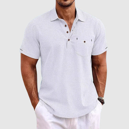 Lightweight short-sleeve everyday polo shirt for men | Willow Theodore -3
