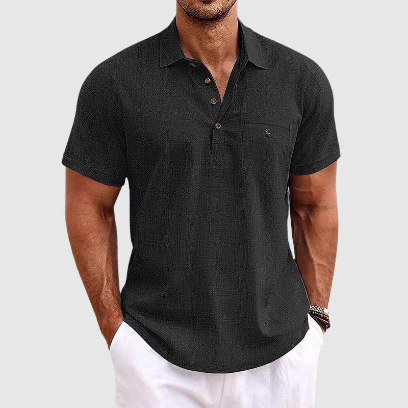 Lightweight short-sleeve everyday polo shirt for men | Willow Theodore -2