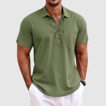 Lightweight short-sleeve everyday polo shirt for men | Willow Theodore -5