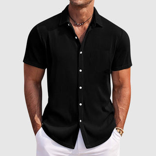 Striped short-sleeve summer casual shirt for men | Summer Theodore -5