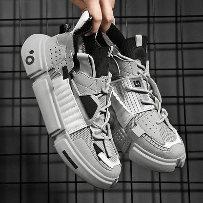 Modern breathable mesh lace-up everyday trainers for men | Supreme Theodore -2