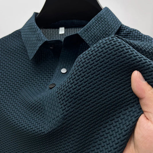 Short-sleeve knitted polo everyday shirt for men | Venice Theodore -1