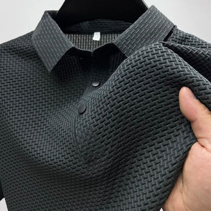 Short-sleeve knitted polo everyday shirt for men | Venice Theodore -4