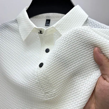 Short-sleeve knitted polo everyday shirt for men | Venice Theodore -5