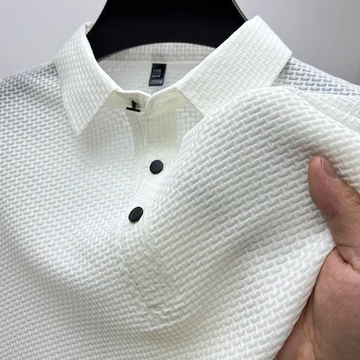 Knitted short-sleeve polo everyday shirt for men | Venice Theodore -5