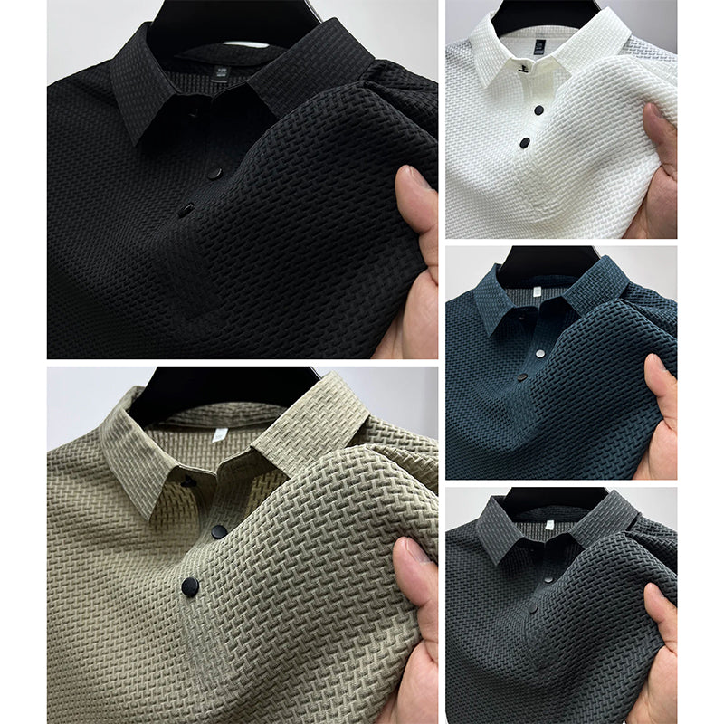 Short-sleeve knitted polo everyday shirt for men | Venice Theodore -6