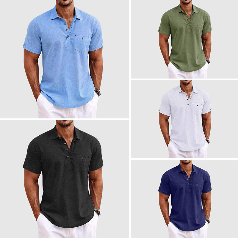 Lightweight short-sleeve everyday polo shirt for men | Willow Theodore -6