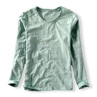 Minimalist long-sleeve O-neck everyday tee for men | Daiki -2