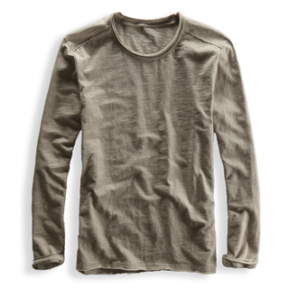 Minimalist long-sleeve O-neck everyday tee for men | Daiki -5