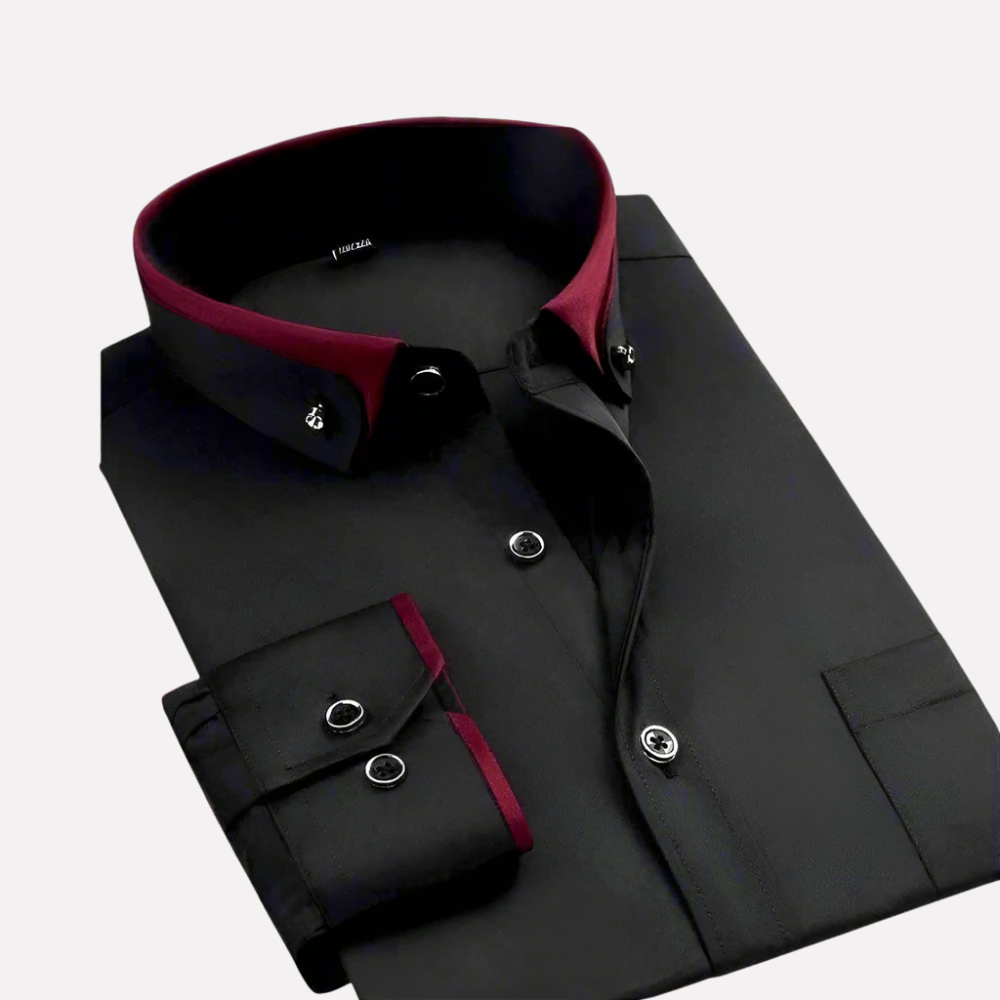 Classic long-sleeve everyday shirt for men | Iver -1