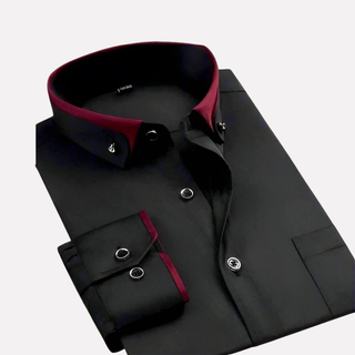 Classic long-sleeve everyday shirt for men | Iver -1
