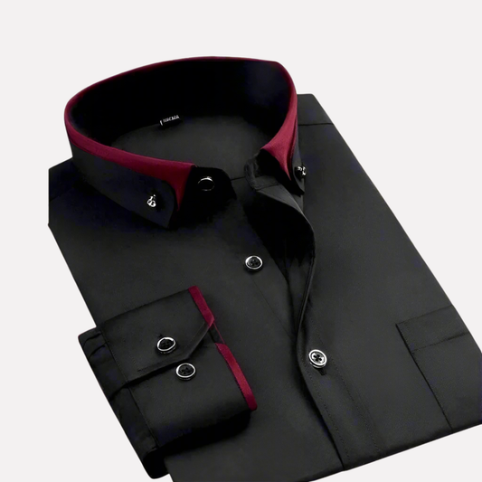 Classic long-sleeve everyday shirt for men | Iver -1