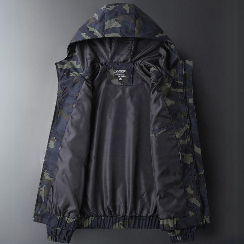 Lightweight camo hooded full-zip jacket for men | Ranger -3