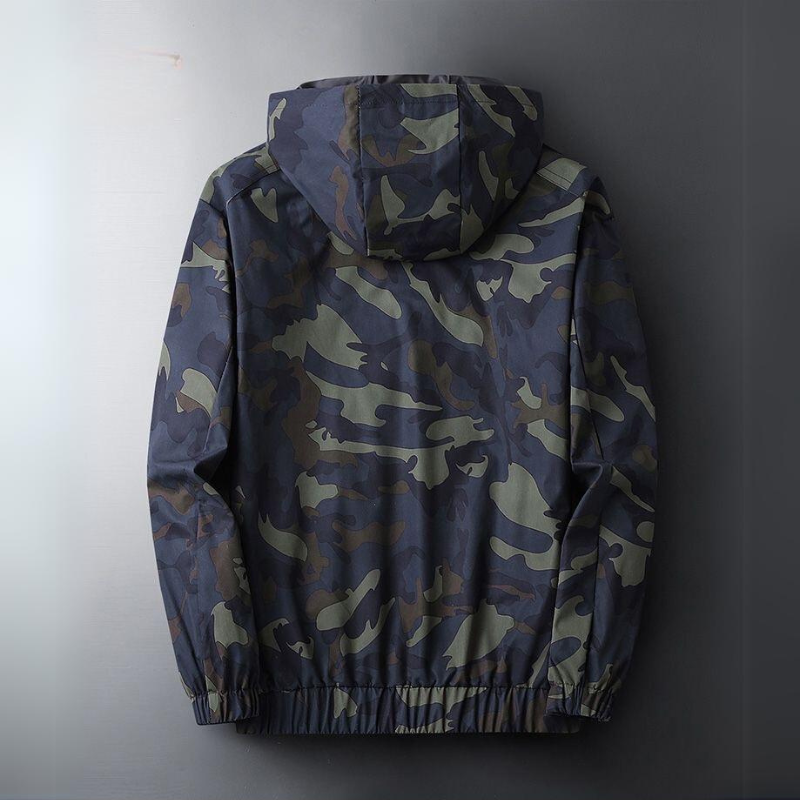 Lightweight camo hooded full-zip jacket for men | Ranger -2