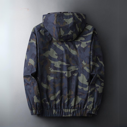 Lightweight camo hooded full-zip jacket for men | Ranger -2