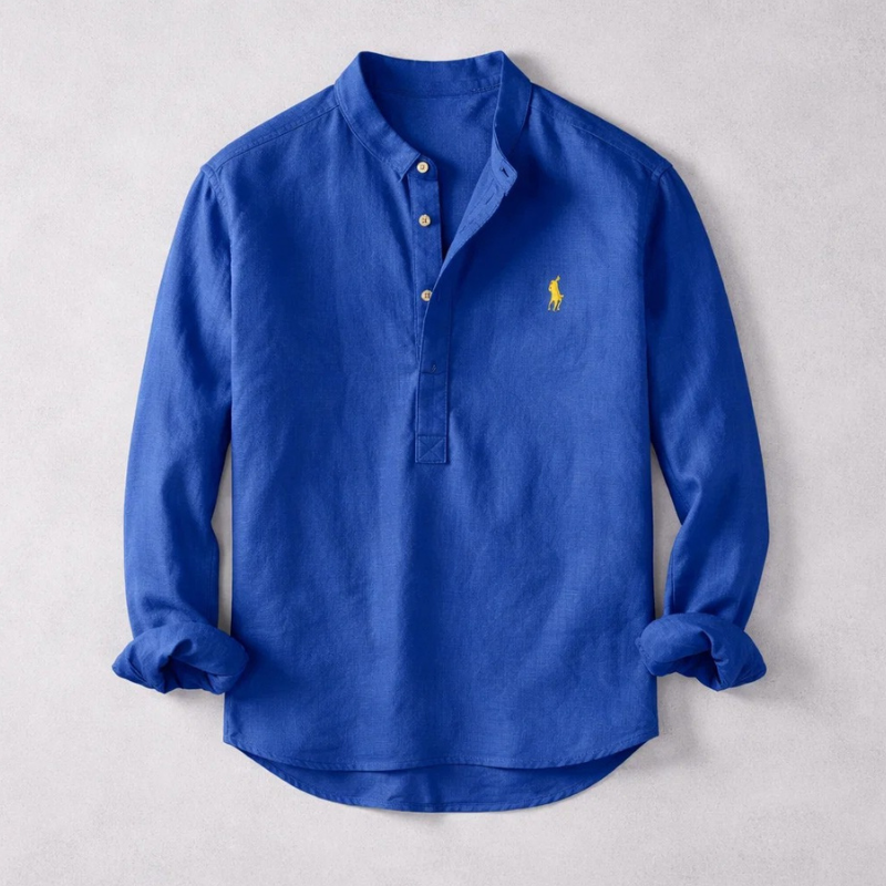 Relaxed everyday henley shirt for men | Osaka -5