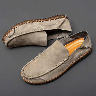Leather and suede rubber-sole loafers for men | Bennett -2