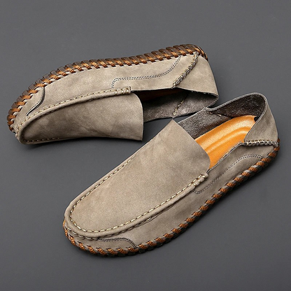 Leather and suede rubber-sole loafers for men | Bennett -2