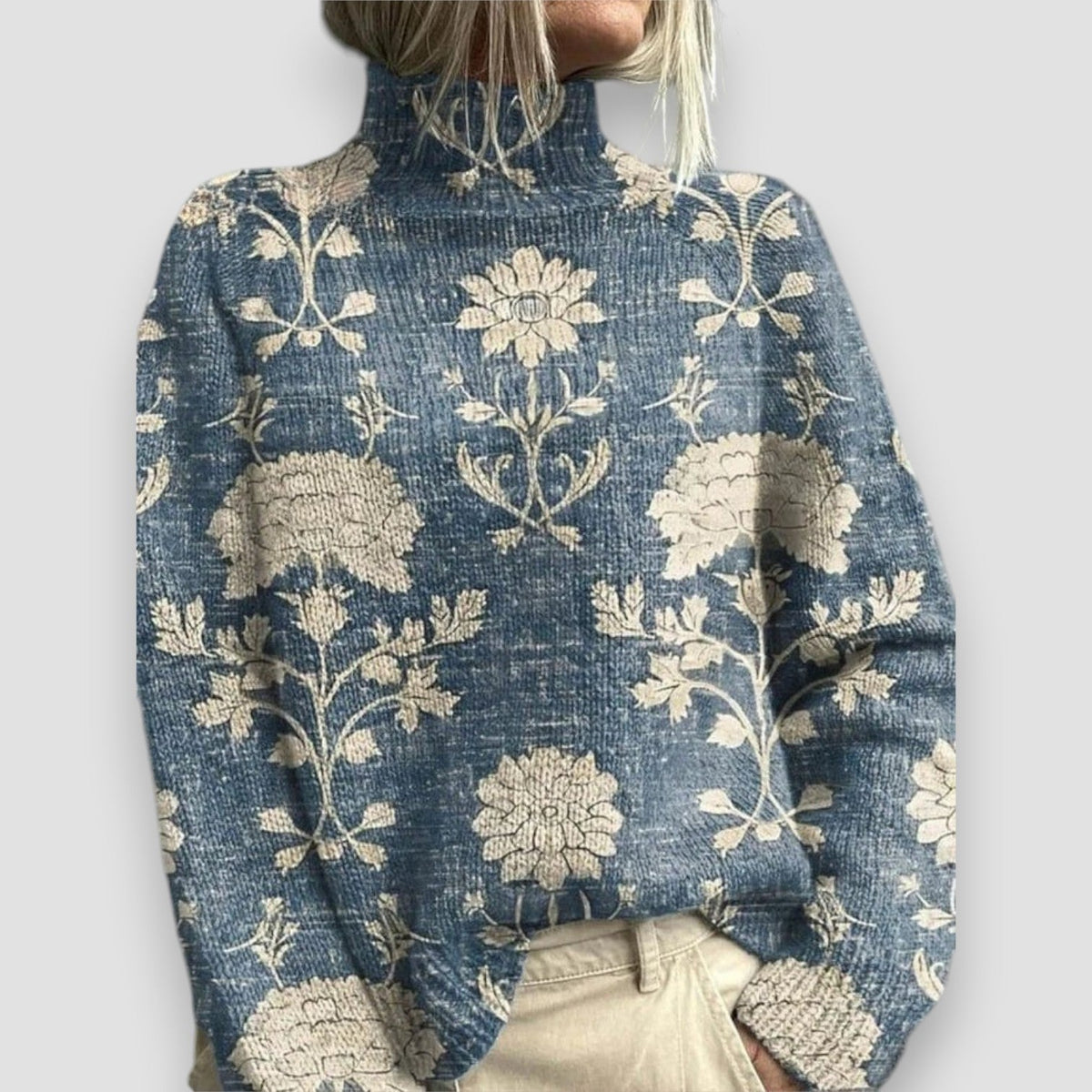 Marisole | Women's Turtleneck Ribbed Knit Jumper