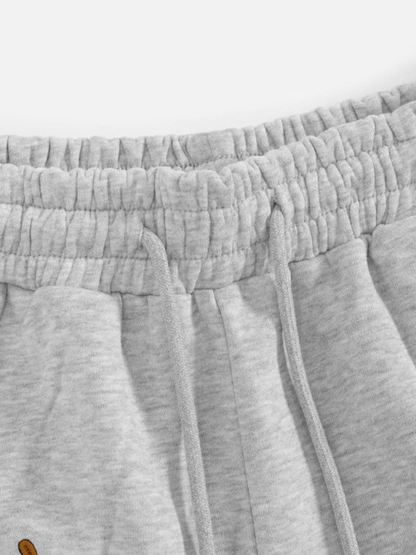 Embroidered barrel-leg casual sweatpants for women | Amalfi -11