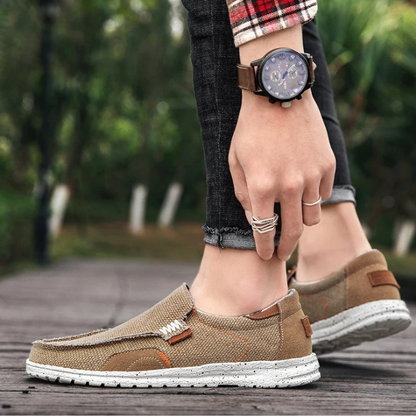 Classic canvas slip-on everyday shoes for men | Dockstone -6
