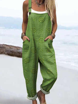 Vintage flowy wide-leg jumpsuit for women | Aria -3