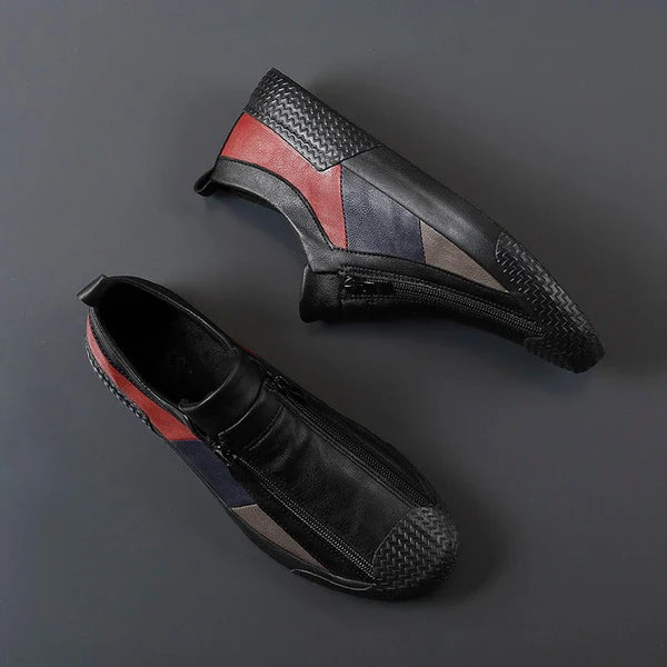 Artistic everyday leather trainers for men | Claude Monet -2