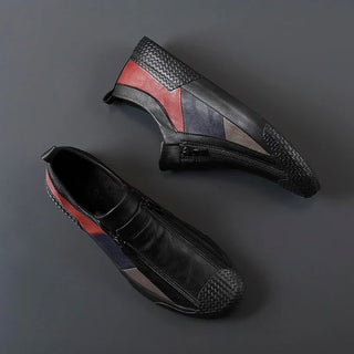 Artistic everyday leather trainers for men | Claude Monet -2