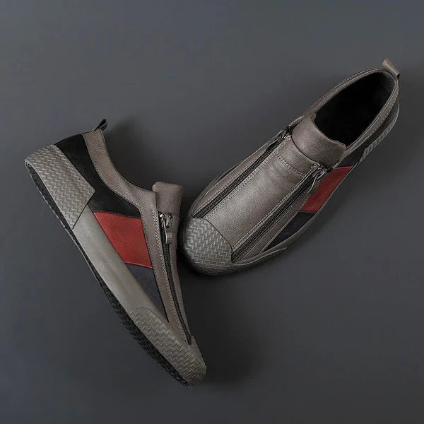 Artistic everyday leather trainers for men | Claude Monet -8