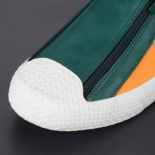 Artistic everyday leather trainers for men | Claude Monet -13