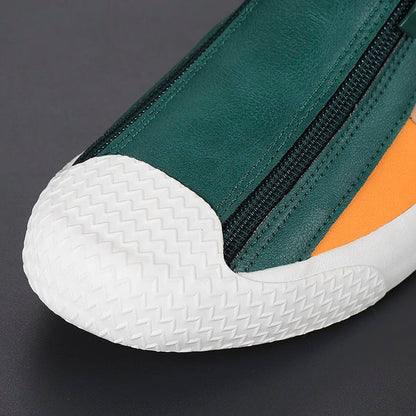 Artistic everyday leather trainers for men | Claude Monet -13