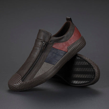 Artistic everyday leather trainers for men | Claude Monet -4