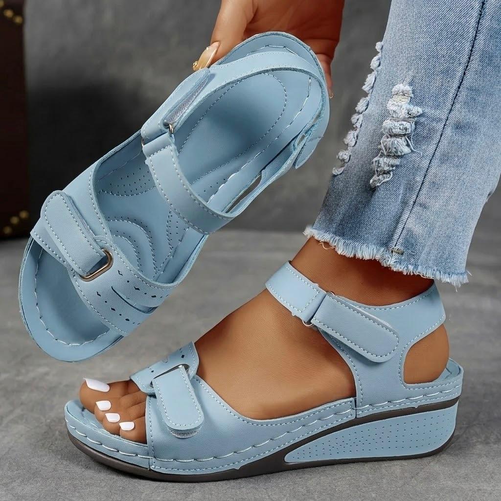 Orthopaedic wedge comfort sandals for women | Clara -4