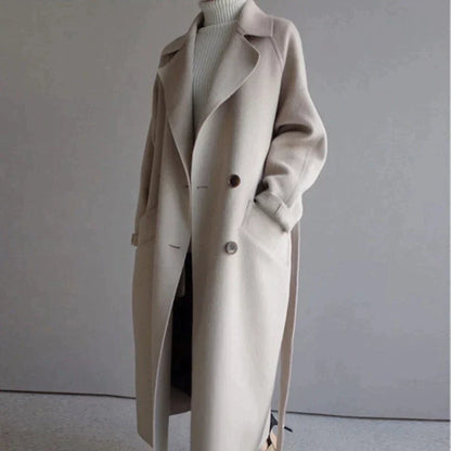 Elegant long tailored winter coat for Women | Isabelle Epoque