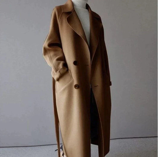 Elegant long tailored winter coat for Women | Isabelle Epoque