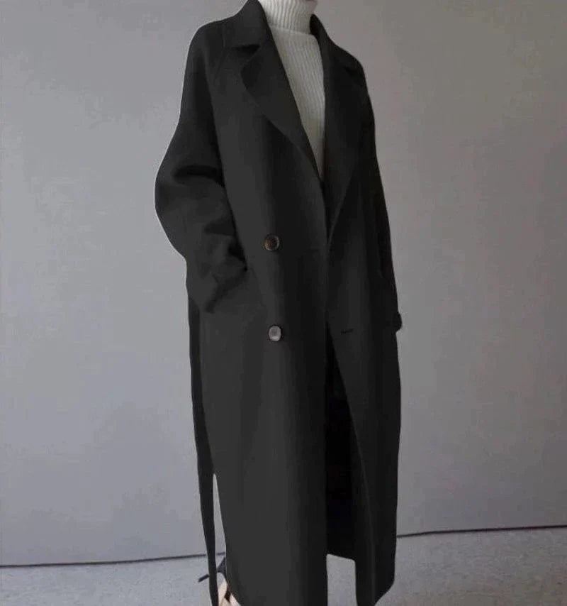 Elegant long tailored winter coat for Women | Isabelle Epoque