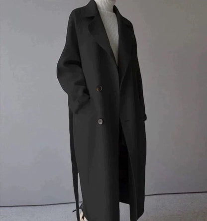 Elegant long tailored winter coat for Women | Isabelle Epoque