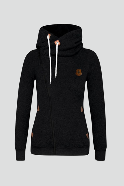 Emberlynne | Women's Asymmetrical Zip Hooded Jacket