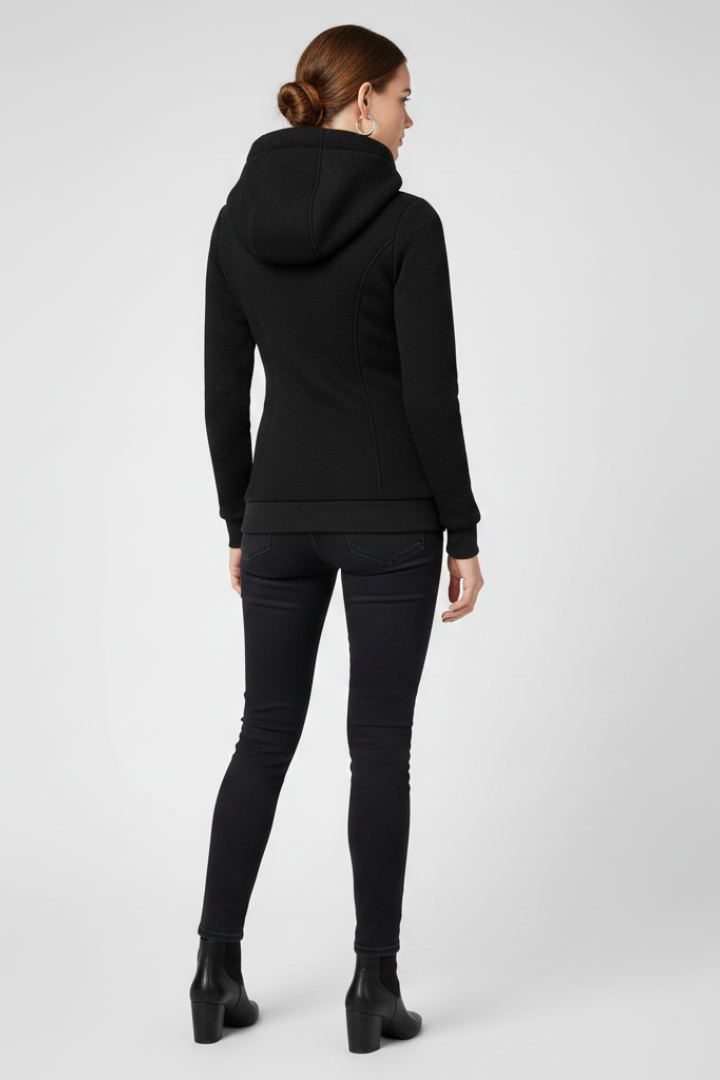 Emberlynne | Women's Asymmetrical Zip Hooded Jacket