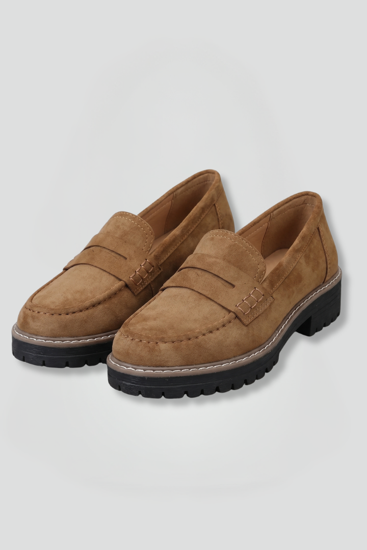 Fennwicke | Women's Leather Penny Strap Lug Sole Loafer