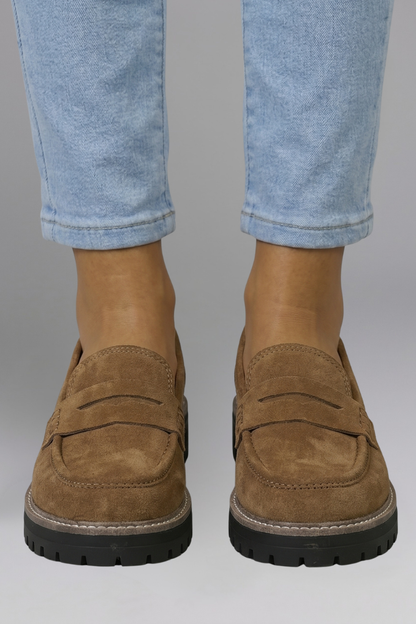 Fennwicke | Women's Leather Penny Strap Lug Sole Loafer
