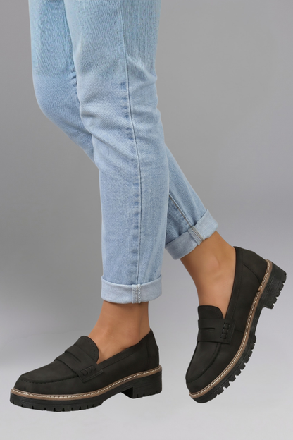 Fennwicke | Women's Leather Penny Strap Lug Sole Loafer