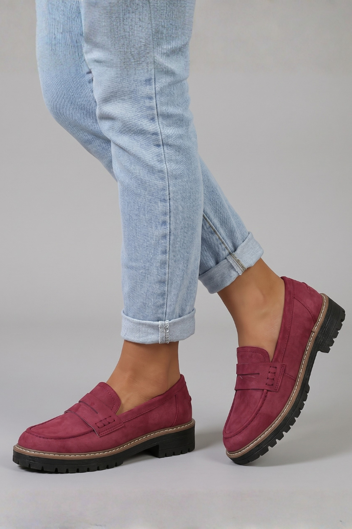 Fennwicke | Women's Leather Penny Strap Lug Sole Loafer