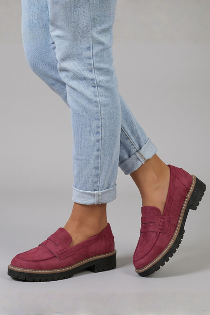 Fennwicke | Women's Leather Penny Strap Lug Sole Loafer
